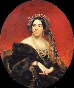 Karl Briullov Portrait of Princess Maria Volkonskaya France oil painting artist